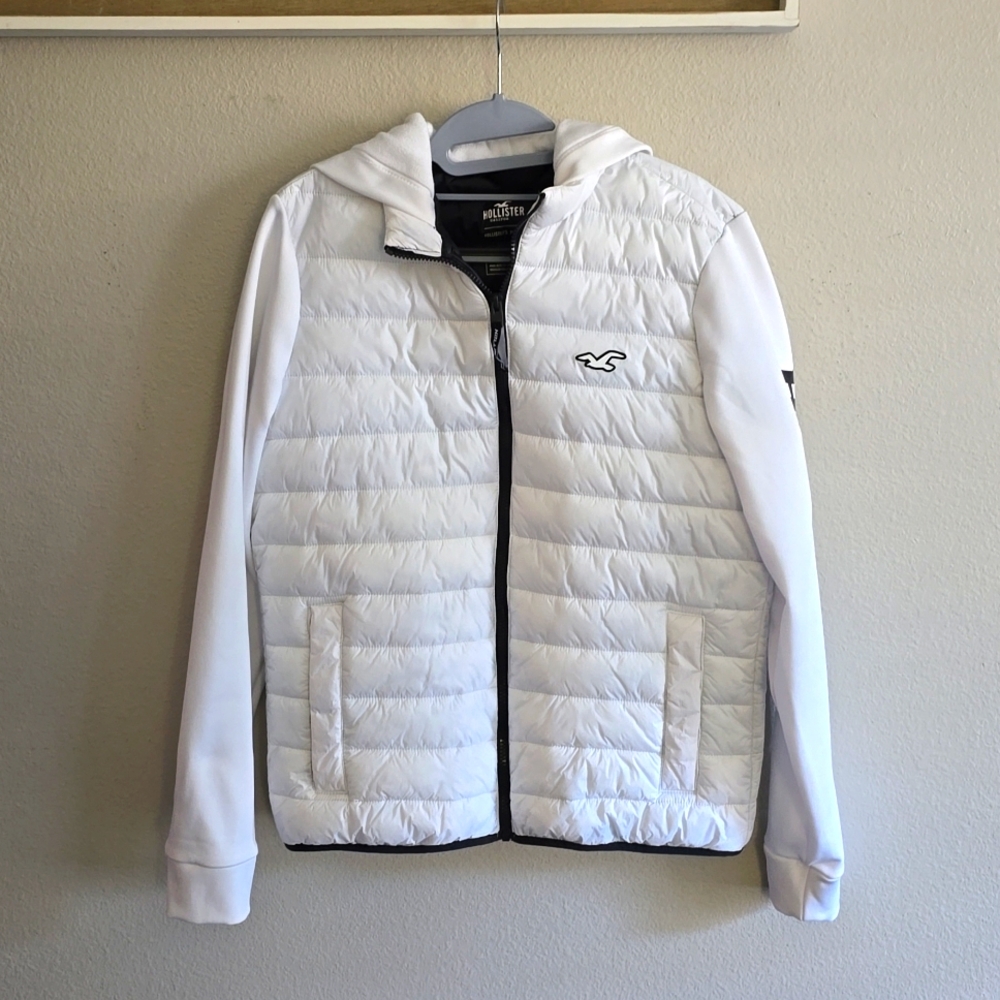 Hollister White Quilted Jacket - Size S - Picture 1 of 8